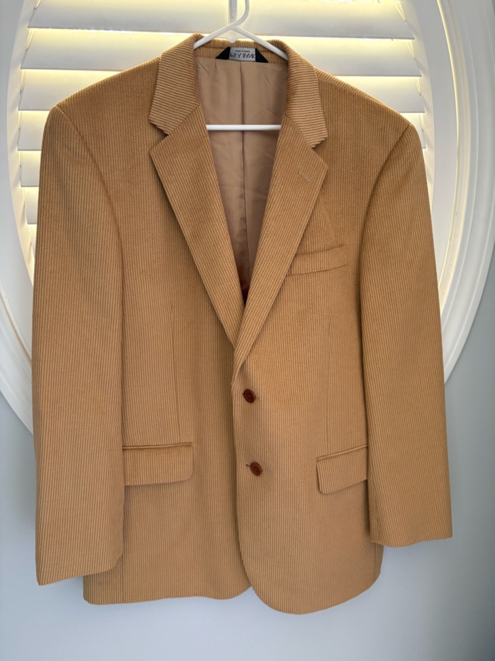 Jos A Bank Corduroy Sports Coat 42R Wool & Silk